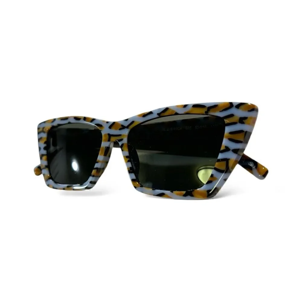 SAINT LAURENT  VIOLET/GREY Tortoise Shell Cat Eye Sunglasses